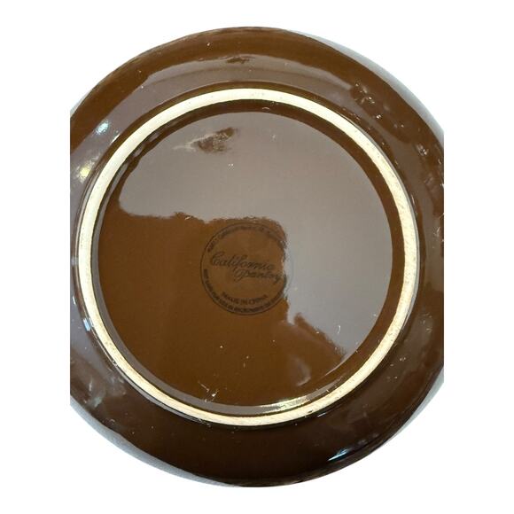 Cafe Godiva Oversized Coffee Cup Mug & Saucer Deep Brown Gold California Pantry - Picture 3 of 10